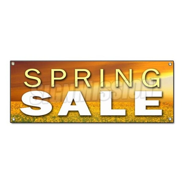 Signmission SPRING SALE BANNER SIGN store clearance signs 50% everything must store wide B-Spring Sale - main